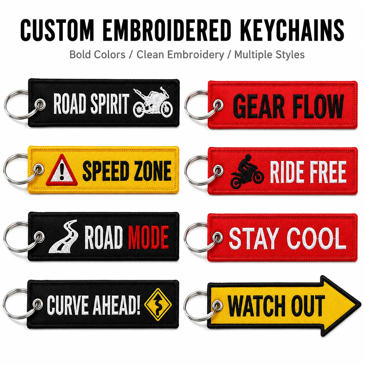 Custom Embroidered Keychains real product sample