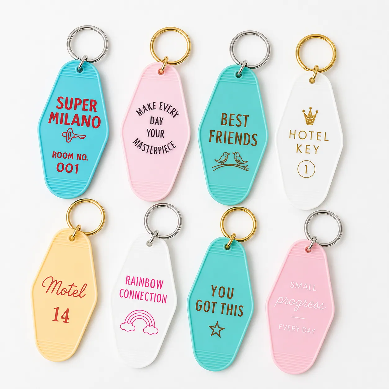 Custom Hotel / Motel Keychains real product sample